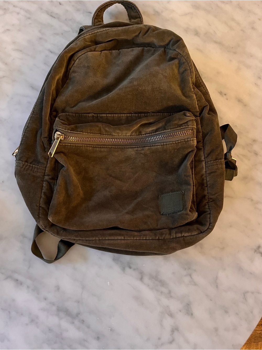 Herschel Corduroy/ Velvet Olive Backpack - Daypack